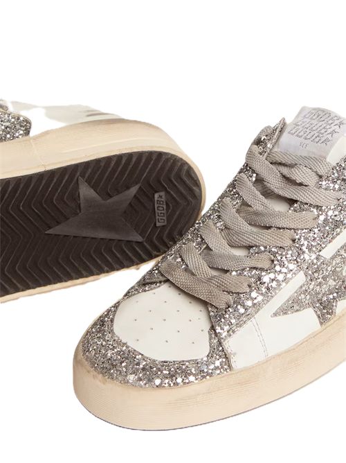 golden goose Stardan Donna in pelle bianca e glitter Golden Goose | GWF00128F00218580185